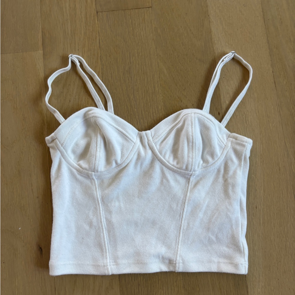 Aritzia Sunday Best White Bustier